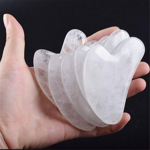 Customise natural  neck back full body gua sha rose quartz 100% natural health gua sha facial guasha jade stone