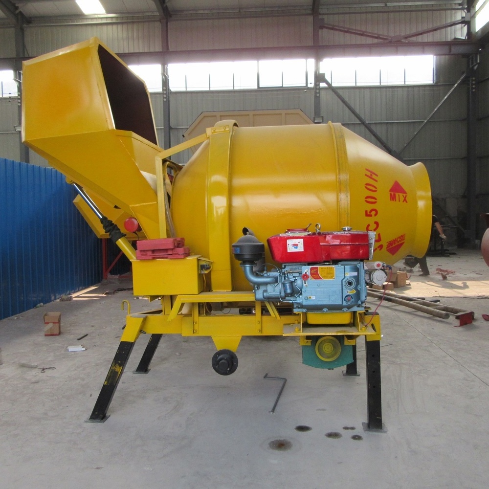 Heavy duty Mini Concrete mixer portable mini concrete mixer machine 350l 500l 700l drum three wheels solid motor electronic