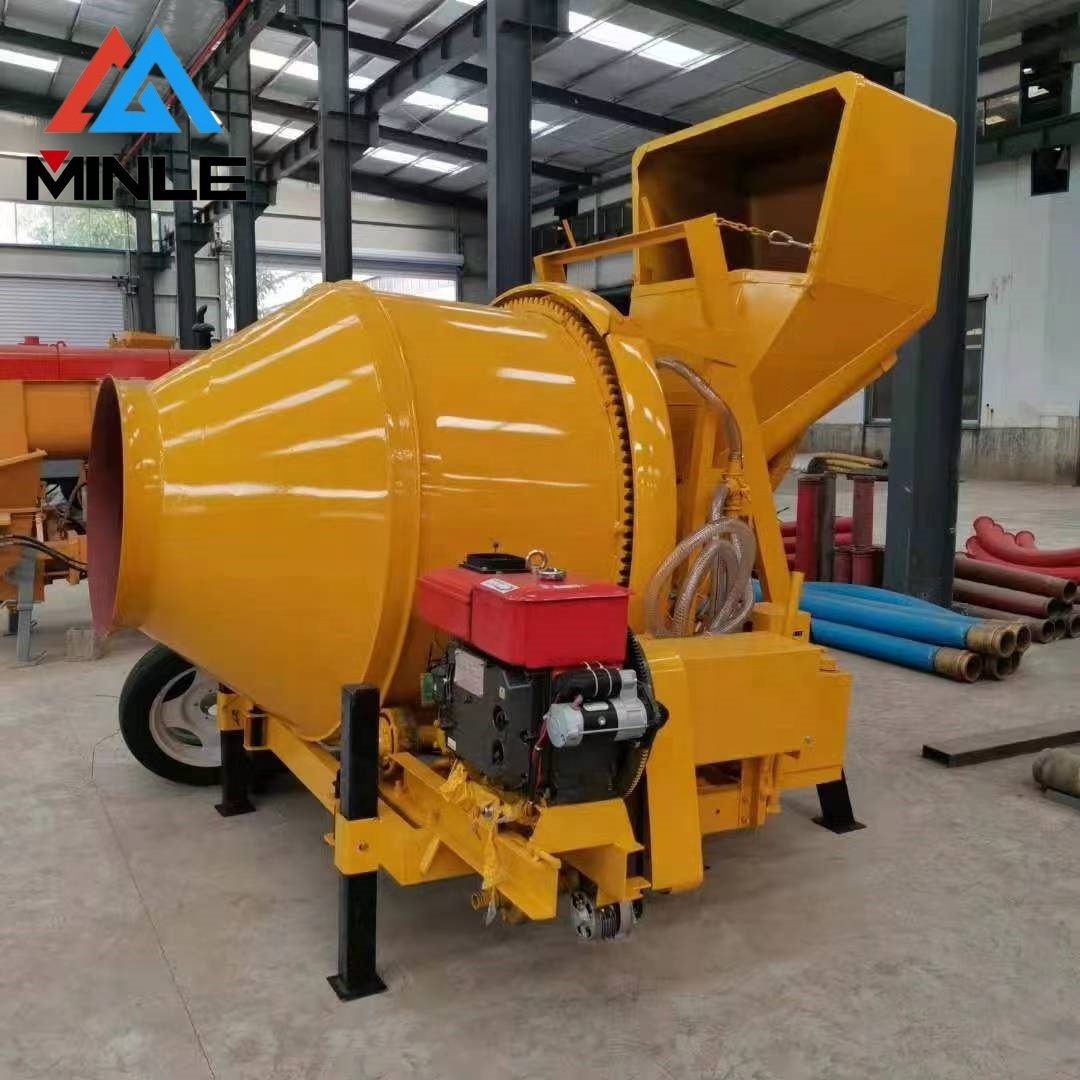 350L Diesel Concrete Mixer High Efficiency Self Loading Concrete Mixer Diesel Self Lift Cement Mixing Machine Factory