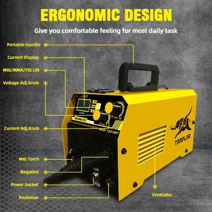 Inverter 3 In 1 Mig weld Mag Mma Tig Metal Single Phase Mig Welding Machine mig mma welder