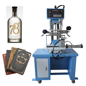 Pneumatic Plane and Round Surface Hot Foil Stamping Machine For Pen Pencil And Cosmetic Glass Bottle