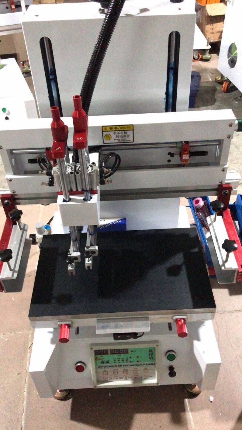 MINI Top-table System Silicone Silk Screen Printer flat bed screen printing machine for metal nameplate