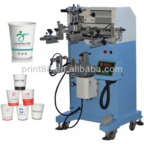 Plane/Cylinder Semi-automatic silk screen printing machine for plastic cup silk screen printing machine for paper cups