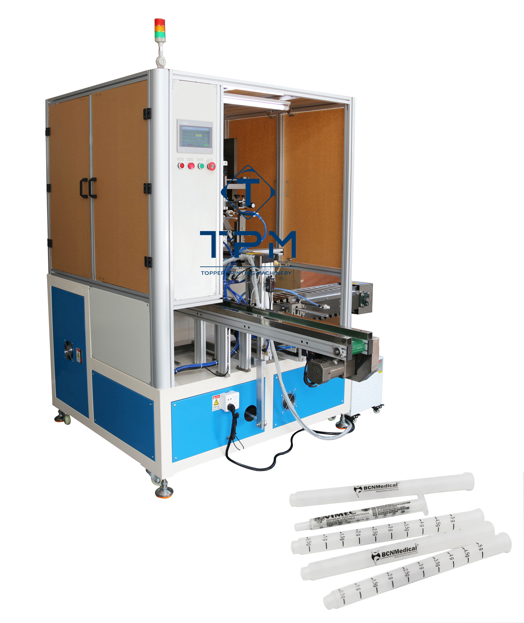 automatic single color syringe tube bottle silk screen printing machine for sale