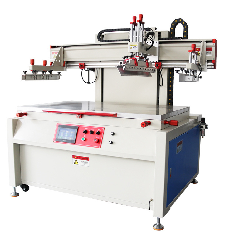 Semi auto bag washing panel plastic flat vacuum silk print screen printing machine