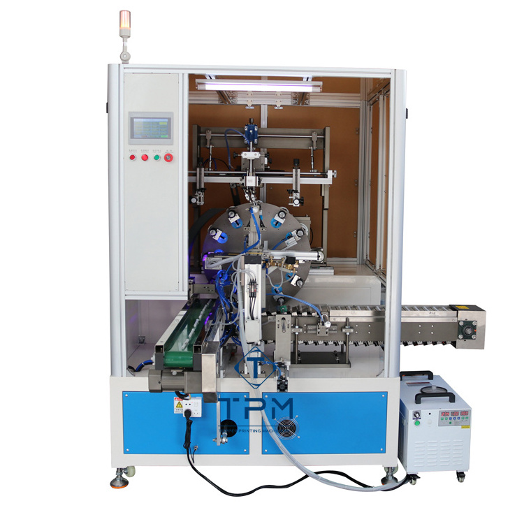 automatic single color syringe tube bottle silk screen printing machine for sale