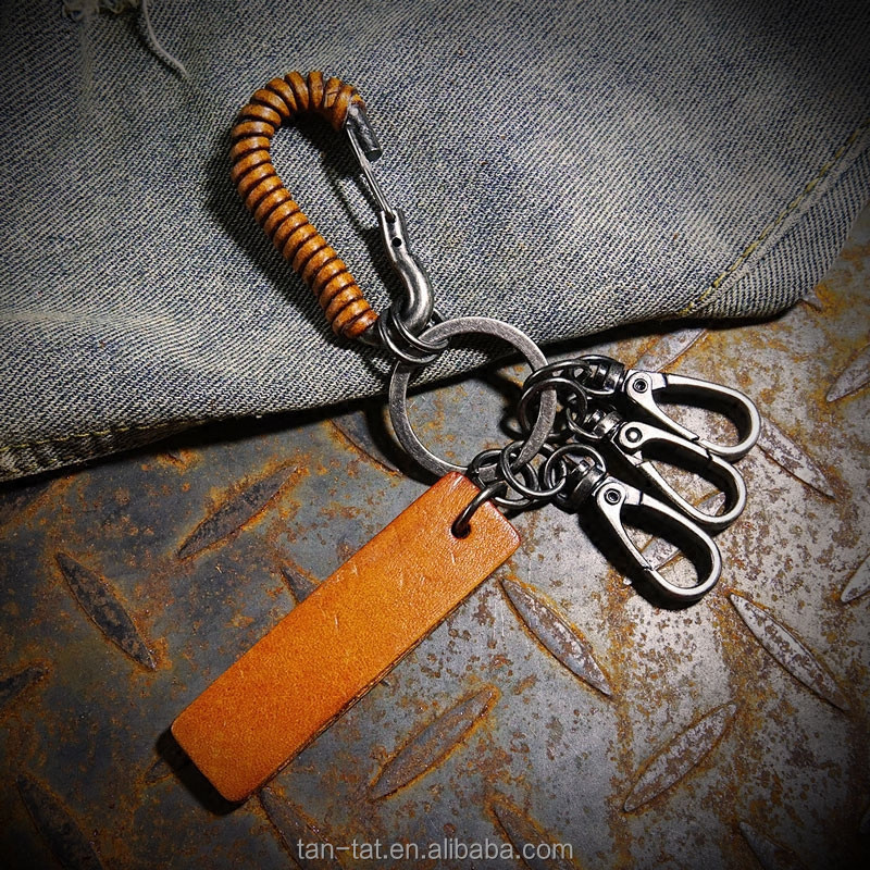 Genuine Leather Strap Key Chain Ring