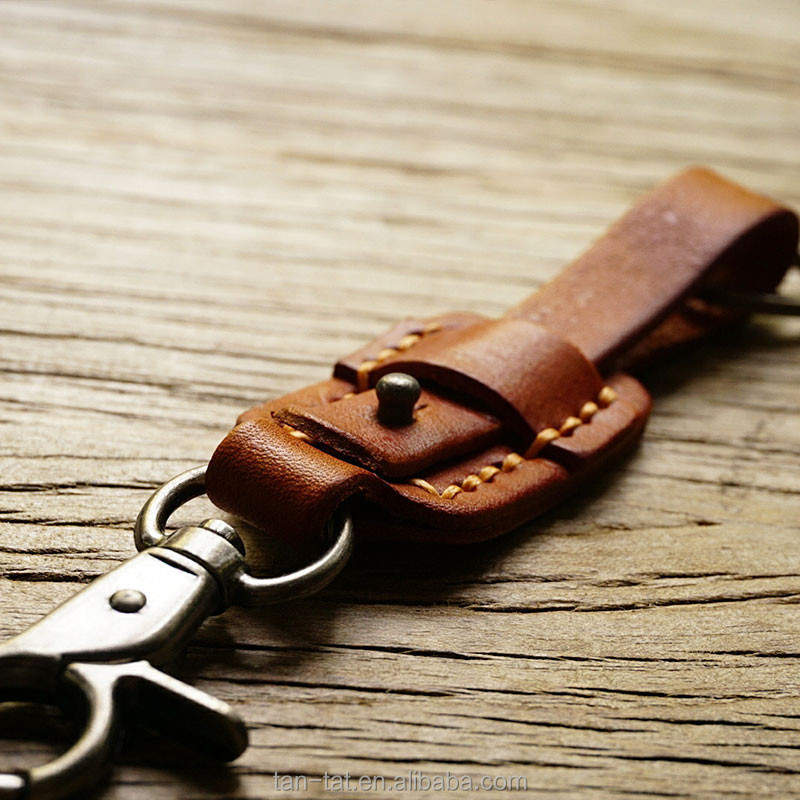 Genuine Leather Strap Key Chain Ring