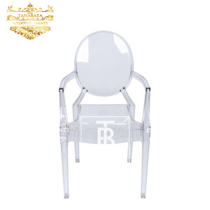 Wedding Party Events Colorful Acrylic Kid Ghost Chairs With Arm