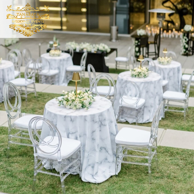 Wholesale resin wedding furniture plastic crystal chiavari chairs