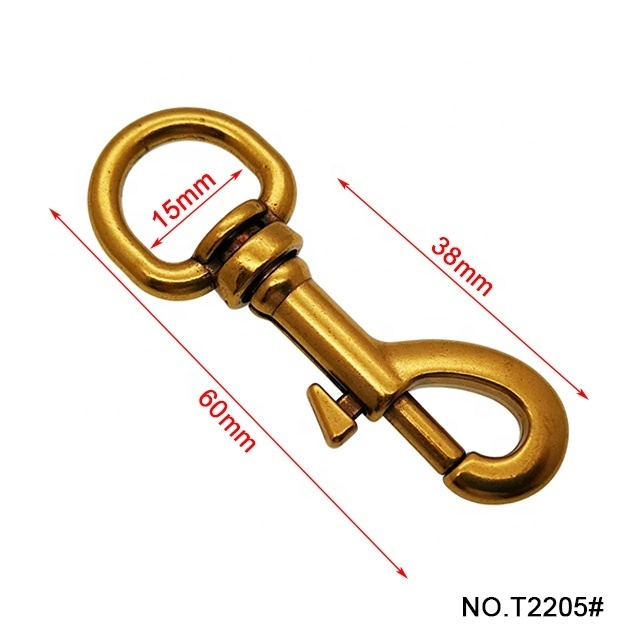 TANAI metal swivel snap hooks fashion brass zinc alloy snap hook bag clip swivel for handbag dog leash fitting