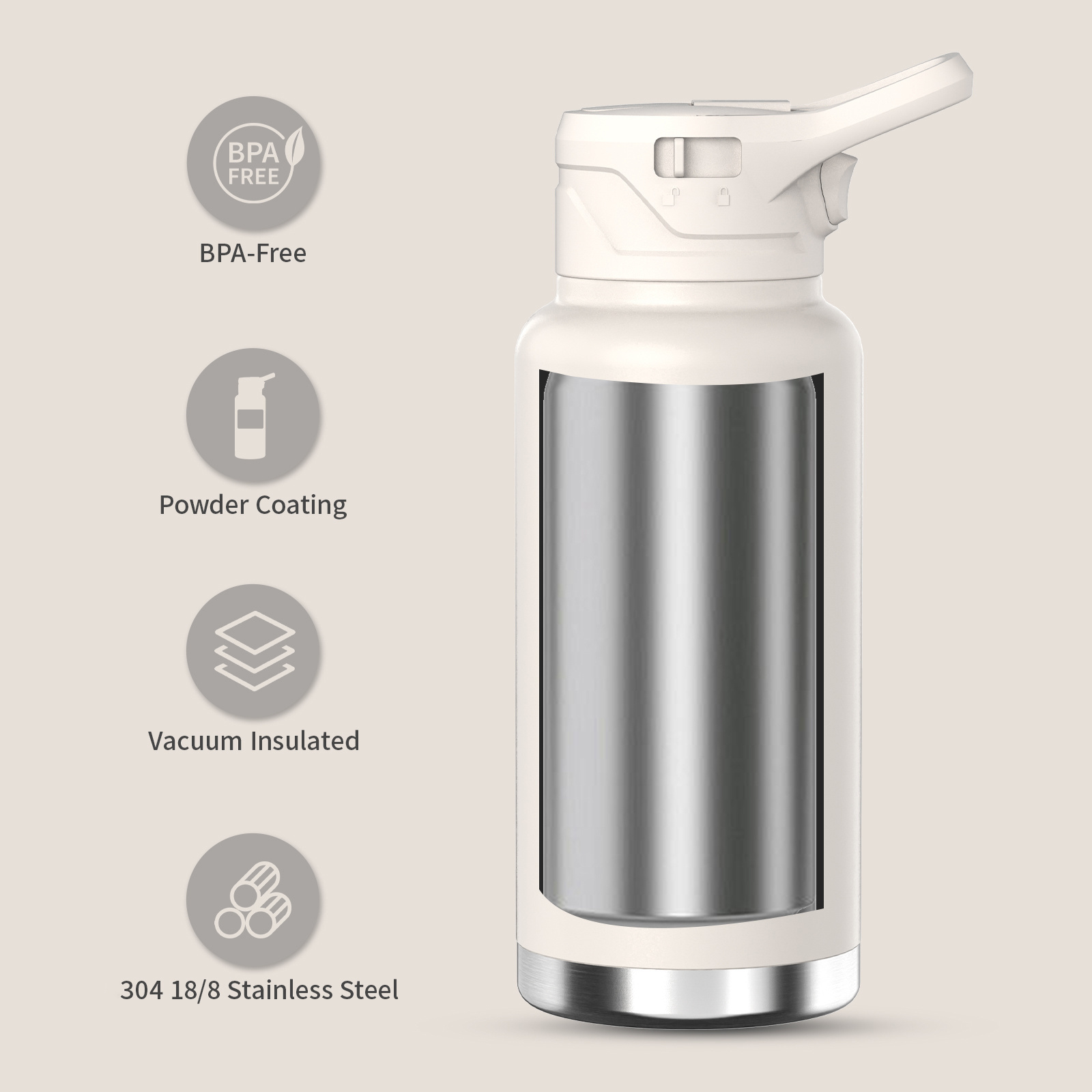 Custom Logo 32oz Thermal Bottle Double Wall Stainless Steel Vacuum Flask Thermo 32 Oz Bicycle Sport Insulated Water Bottle