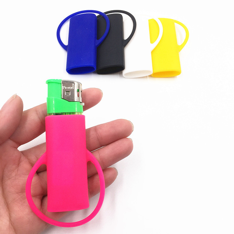 Custom Smoking Accessories Cigarette Gas Lighter Silicone Cover Case Holder Lighter Sleeves