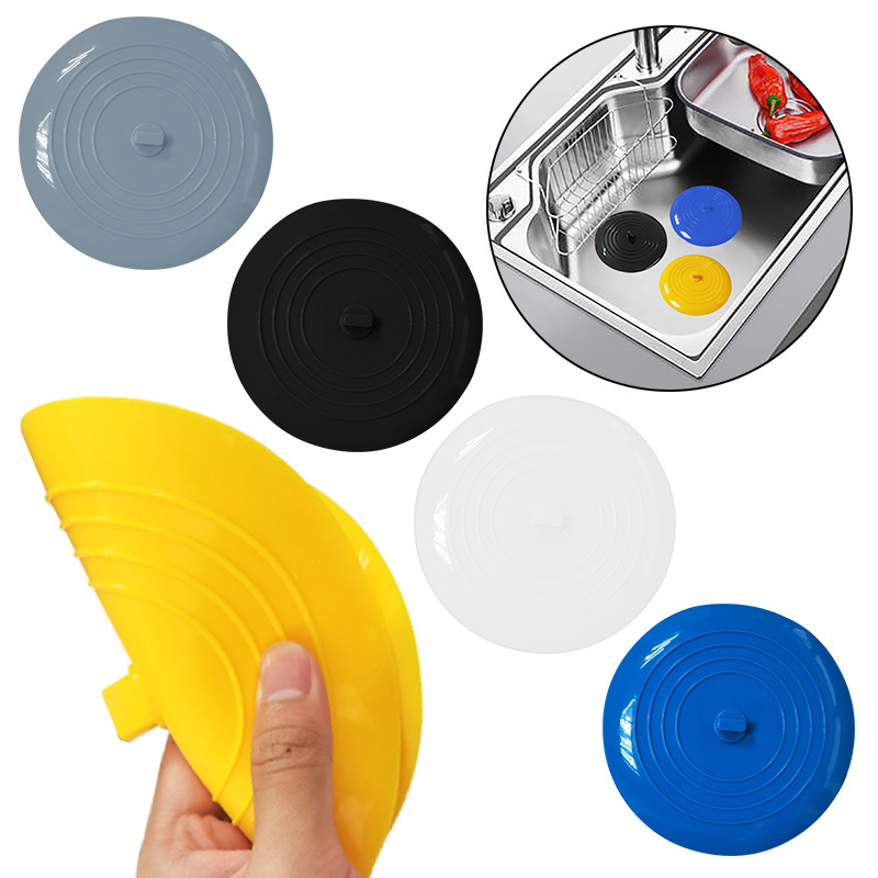 Bathroom Silicone Floor Hair Catcher Bathtub Water Stopper Plug Kitchen Sink Drain Covers