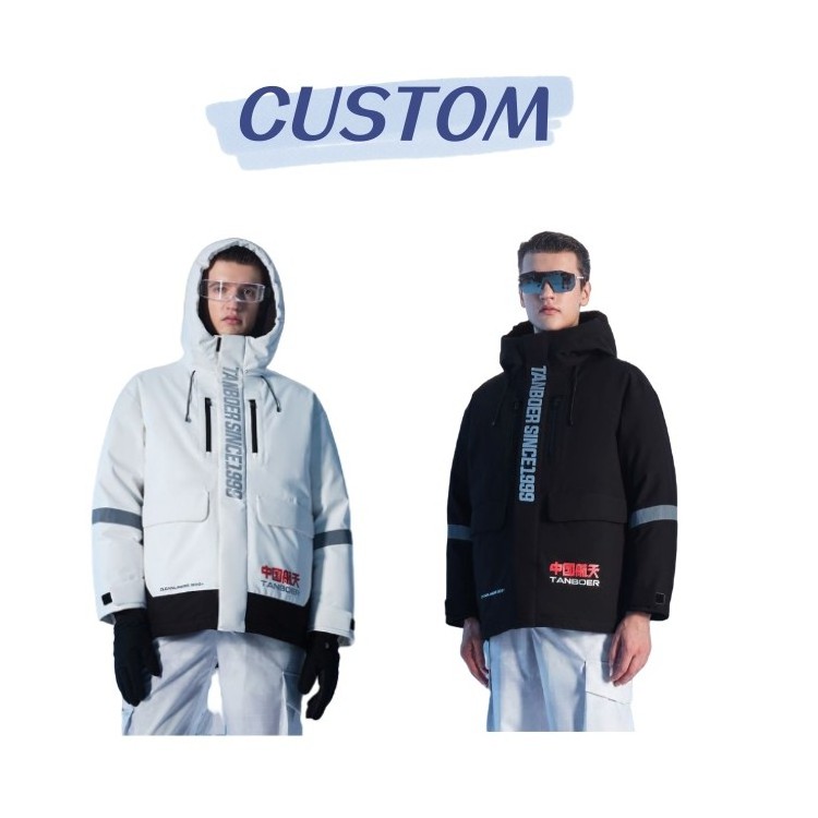 Winter fashion outdoor down jacket goose men's quilted printed high quality bomber jackets men