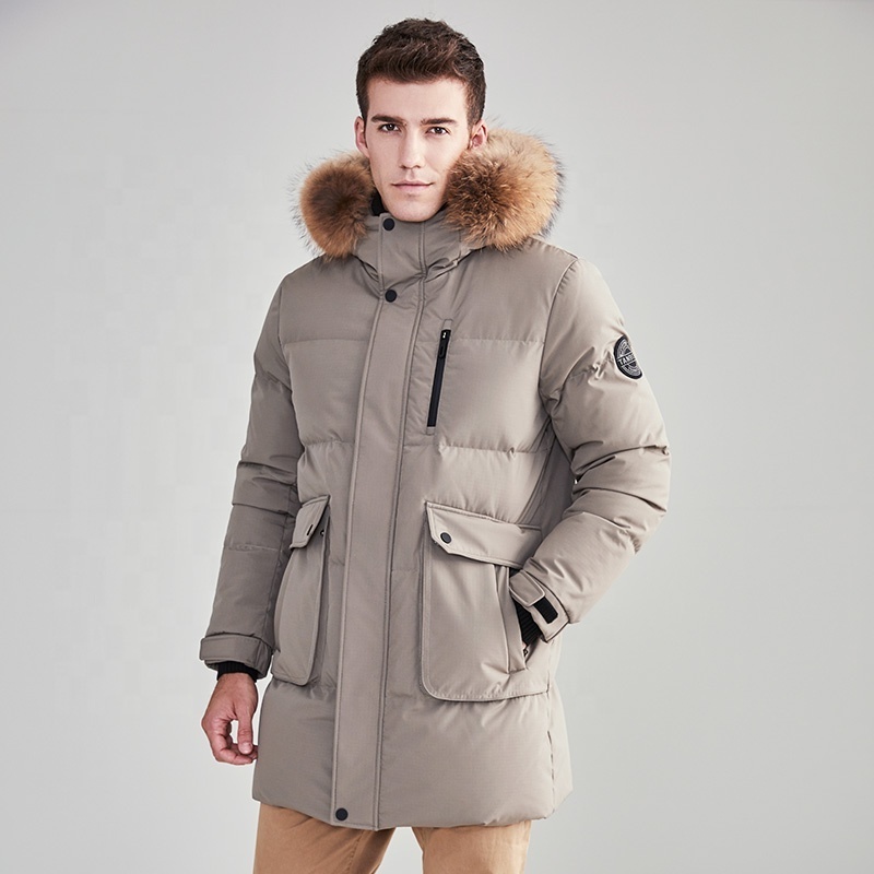 Wholesale mens plus size Canada down jacket winter thick fur coat