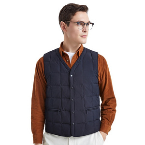 [TANBOER-TA210005]custom man's winter ultra light warm duck down vest