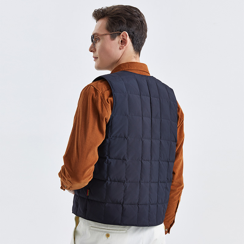 [TANBOER-TA210005]custom man's winter ultra light warm duck down vest