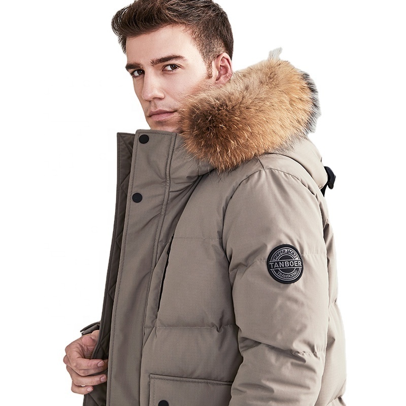 Wholesale mens plus size Canada down jacket winter thick fur coat