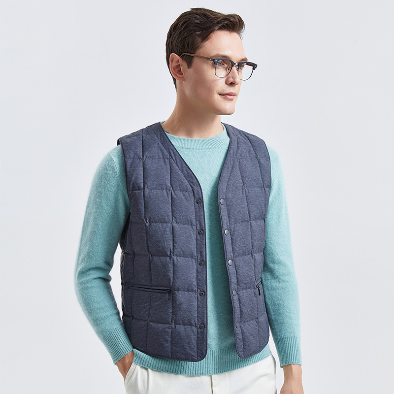 [TANBOER-TA210005]custom man's winter ultra light warm duck down vest