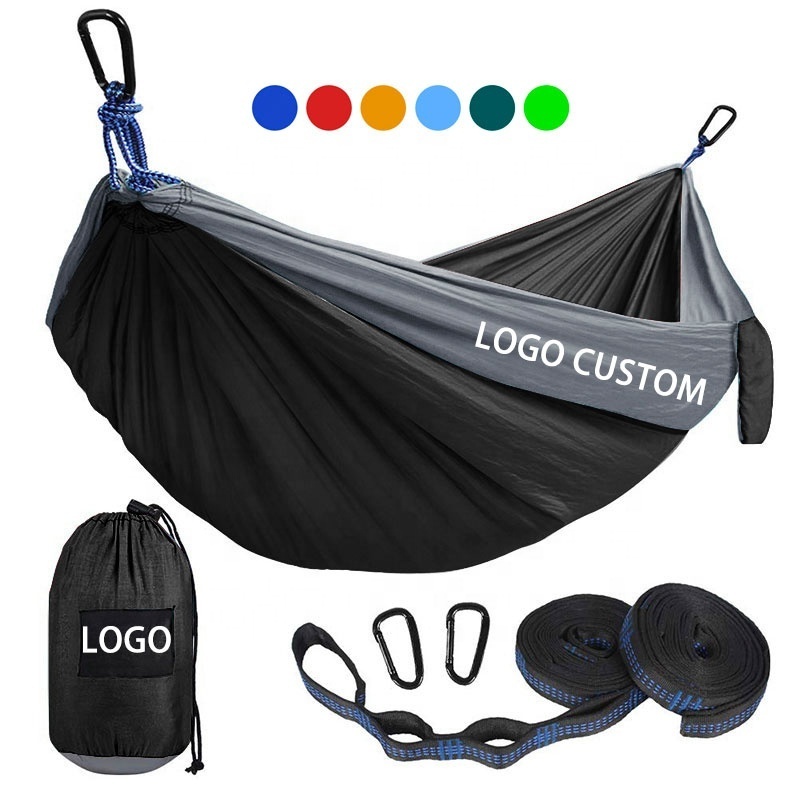 Hot Selling Summer Single & Double Parachute Hammocks Portable Folding Beach Hammock with Carrying Bag