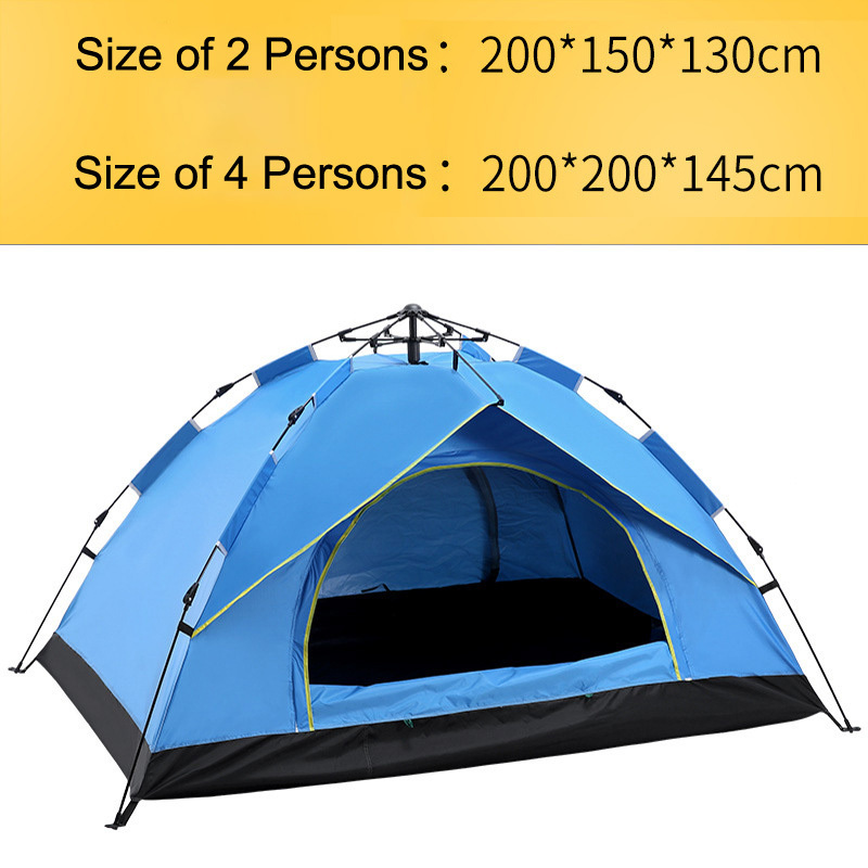 Outdoor Camping Tent Wholesale Waterproof 1-2  3-4 Person Custom Made Automatic Foldable Custom Sun Shelter Pop Up Beach Tent