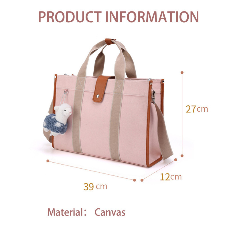 Fashion Multifunction Canvas Large Capacity Baby Diaper Bag Single-shoulder Insulated Bottle Bag Tote Mommy Bag