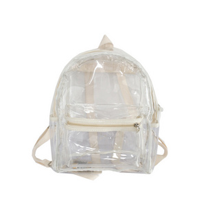 High Quality Wholesale Waterproof Unisex All Seasons Transparent PVC Clear School Bags Led light Backpack