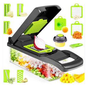 12 In 1 fruit vegetable tools manual mandoline slicer mini vegetable cutter onion dicer Potato veggie slicer vegetable chopper