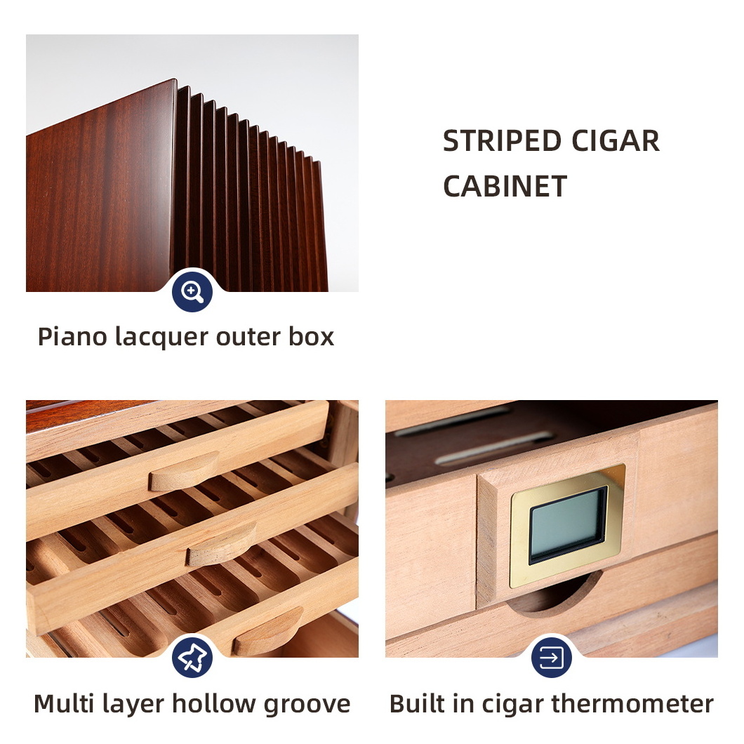 Electronic Cigar Humidor have good shelves made by pure cedar wood and keep constant humidity control for cigar