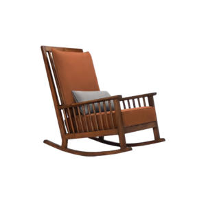 Modern Wooden Comfortable Living Room Furniture Leather Adult Single Double Rocking Chair