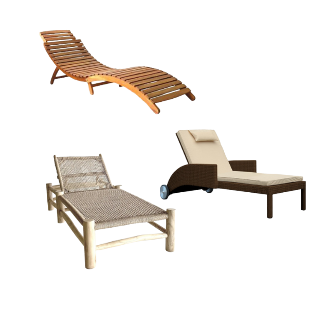 Leisure Luxury Sun Lounger Teak Wood Swimming Pool Chair Patio Beach Bed Outdoor Lounge Chair Made In Indonesia