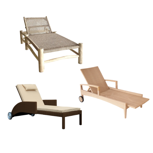 Modern Design Tanning Ledge In-pool Chaise Lounge Chair Sun Bed Sun Lounger for Hotel Villa Home and Beach