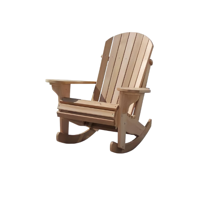 Modern Wooden Comfortable Living Room Furniture Leather Adult Single Double Rocking Chair