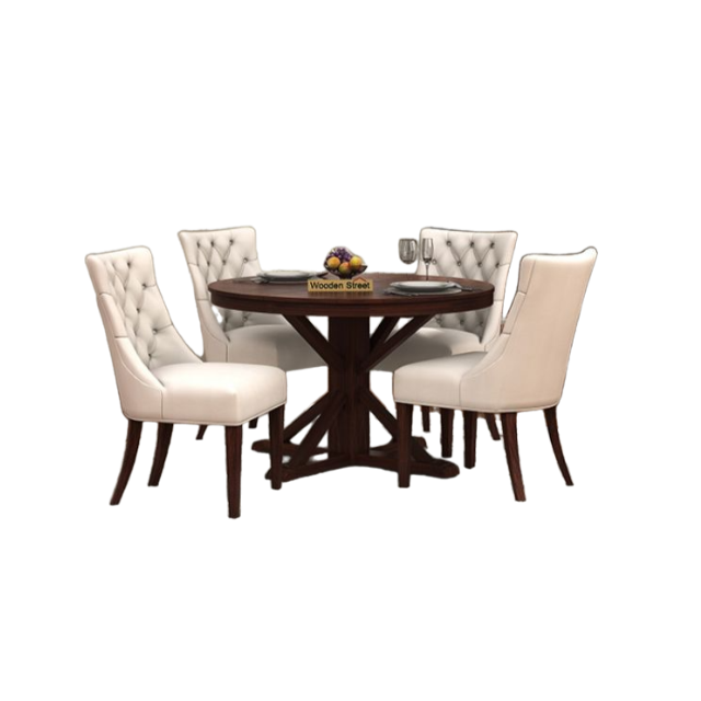 Dining Table and Chair Set Luxury Modern Restaurant Home Dining Room Dinning Table Glass Wooden Top Round Dining Table Set