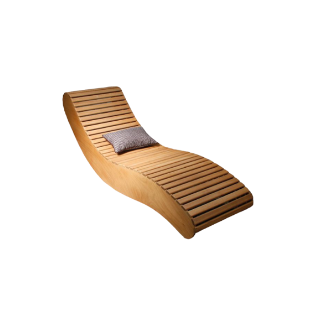 Hight Quality  Wooden Furniture Sun Lounger Garden Pool Sun Lounger Outdoor Furniture Wholesale Price