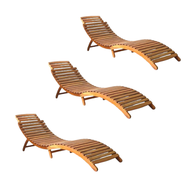 Hight Quality  Wooden Furniture Sun Lounger Garden Pool Sun Lounger Outdoor Furniture Wholesale Price