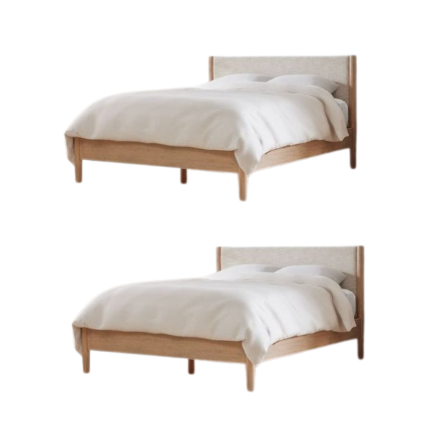 High Quality Product Queen And King Size Bed For Bedroom Furniture Super Comfortable Natural Wooden Bed