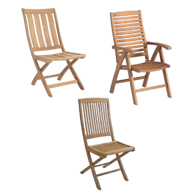 Eco-Friendly Wooden Teak Garden Chair Folding Chair for Outdoor Furniture Foldable Chair Direct Factory From Indonesia