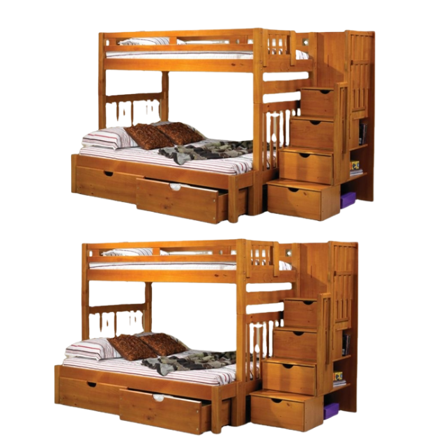 Eco-Friendly Wooden Bunk Bed With Storage and Staircase Costumiz Product and Design Wooden Bunk Bed For Kids Furniture