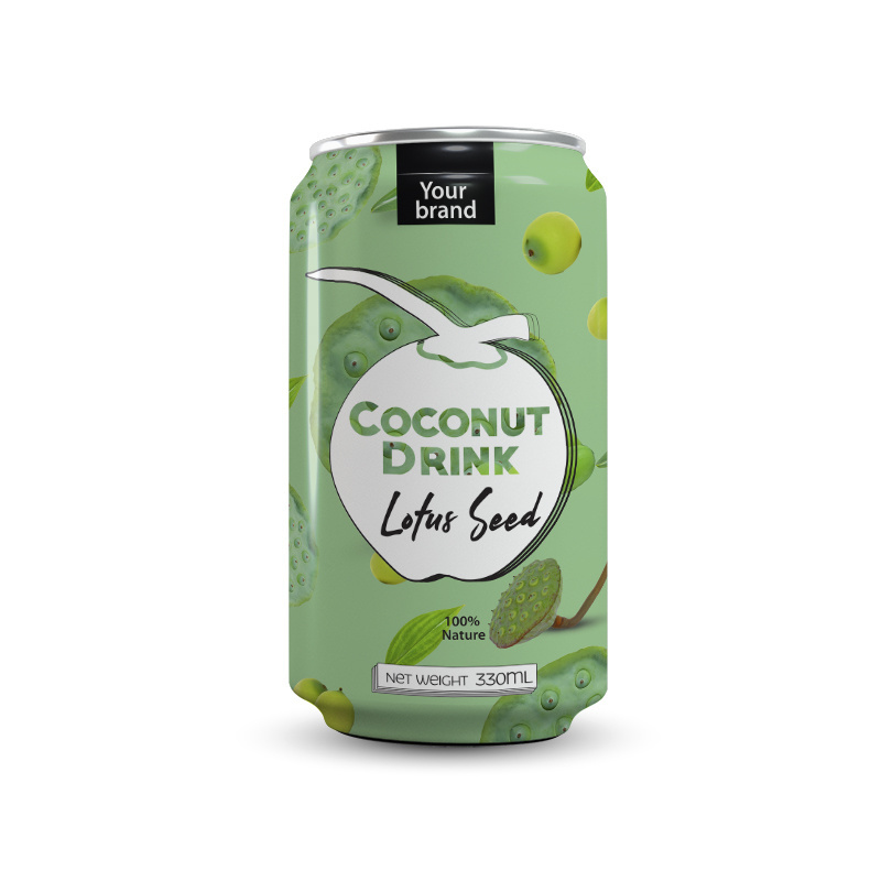 Competitive Price Coconut Water Drink in 330ml can OEM ODM with Many Flavors Original Banana CoCo water