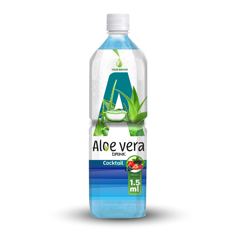 Healthy Aloe Vera Drink with Pulp Mix Fruit Juice Fresh And Sweet Taste 1.5L Bottle Proper Price For Sale