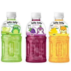 320ml bottle Jolly Jolly Nata de Coco with Thailand coconut Jelly drink - OEM manufacturer 320ml bottle lychee, peach, pineapple