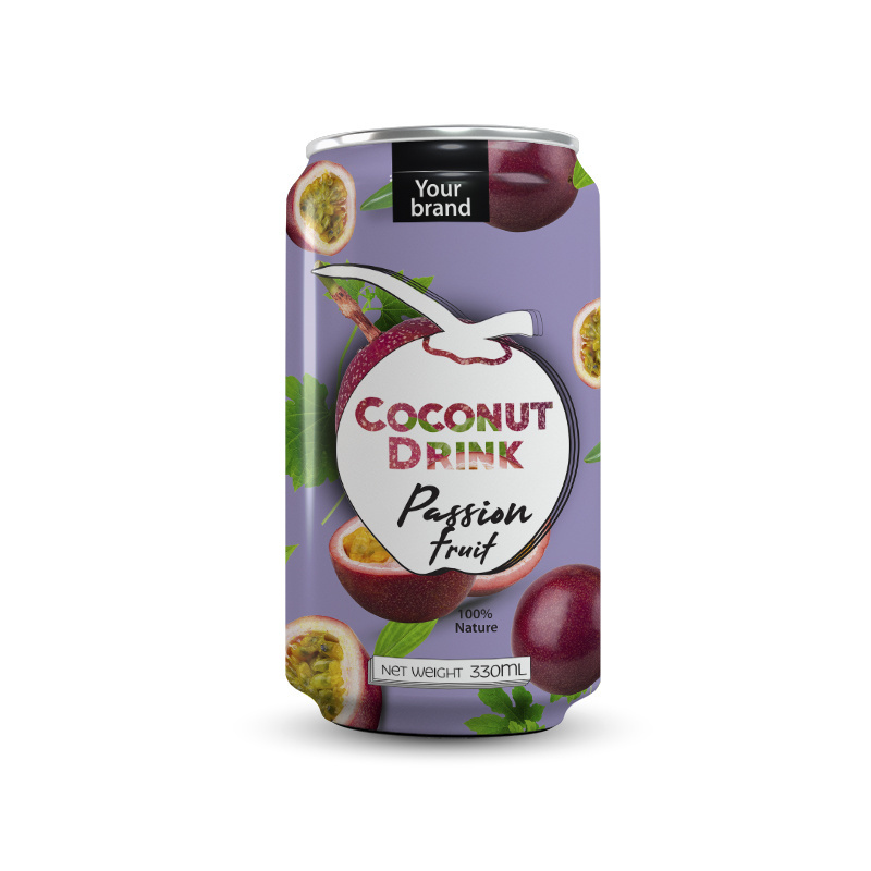 Competitive Price Coconut Water Drink in 330ml can OEM ODM with Many Flavors Original Banana CoCo water