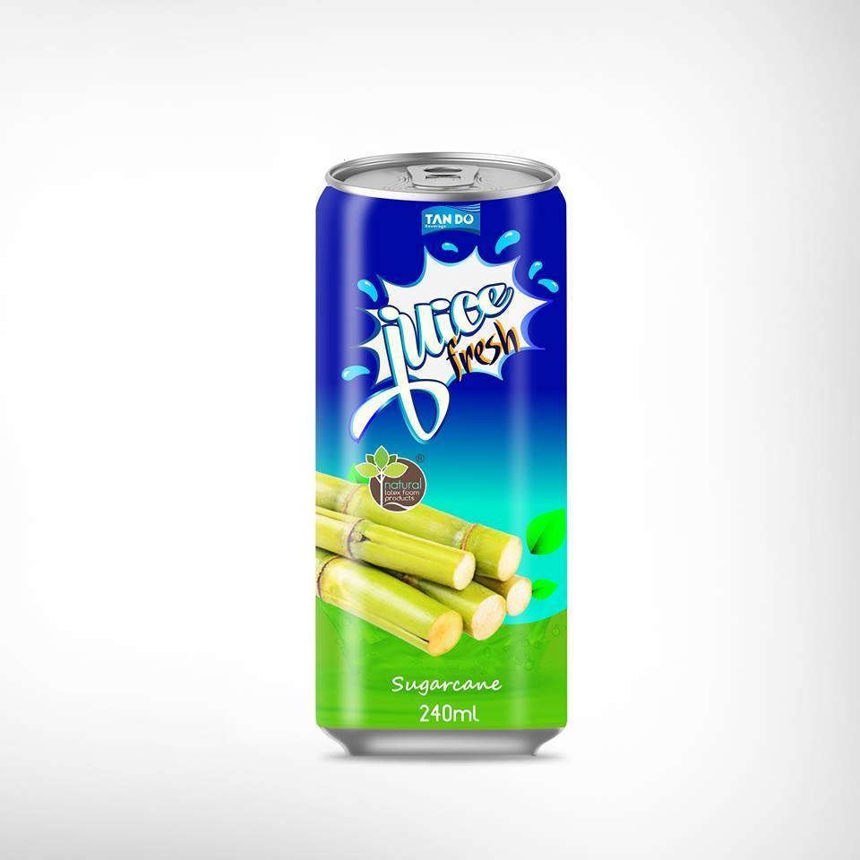 Sugar cane juice 100% fresh in aluminum can for customer brand name