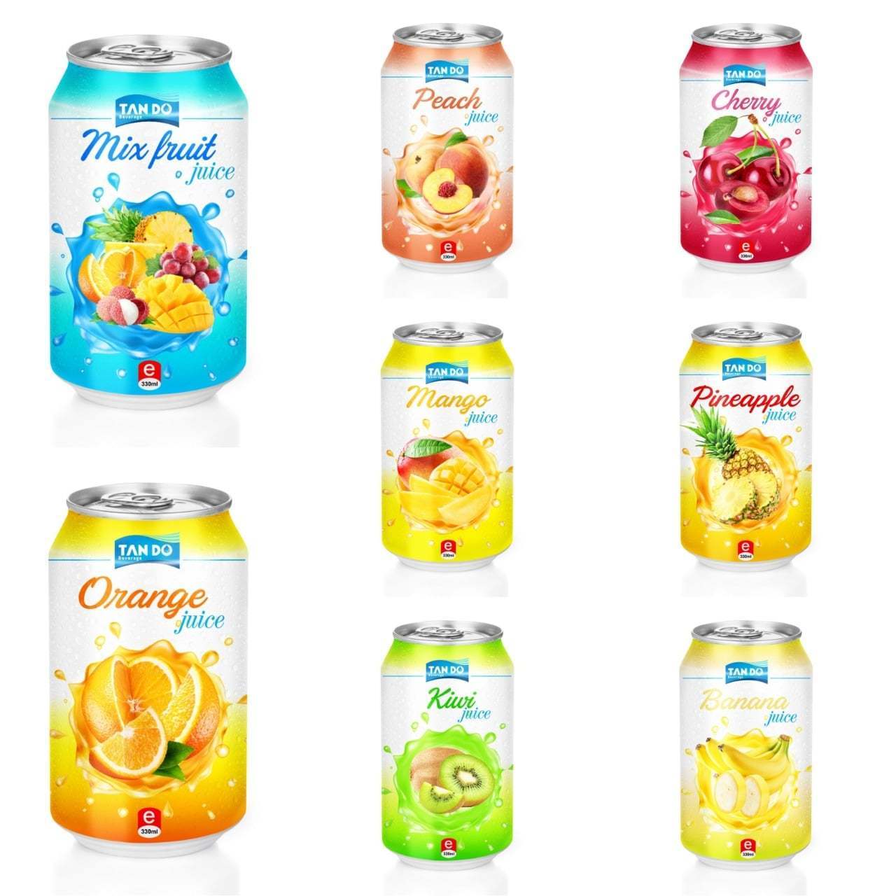 Tropical Juice Fruit Drinks 330ml can - Tropi Brand or OEM Private Label - Best Price Manufacturer