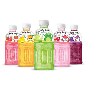 Vietnam Jolly Jolly Juice Nata De Coco and coconut pulp 320ml PET bottled Grape Melon Flavors exotic soft drink - Free Sample