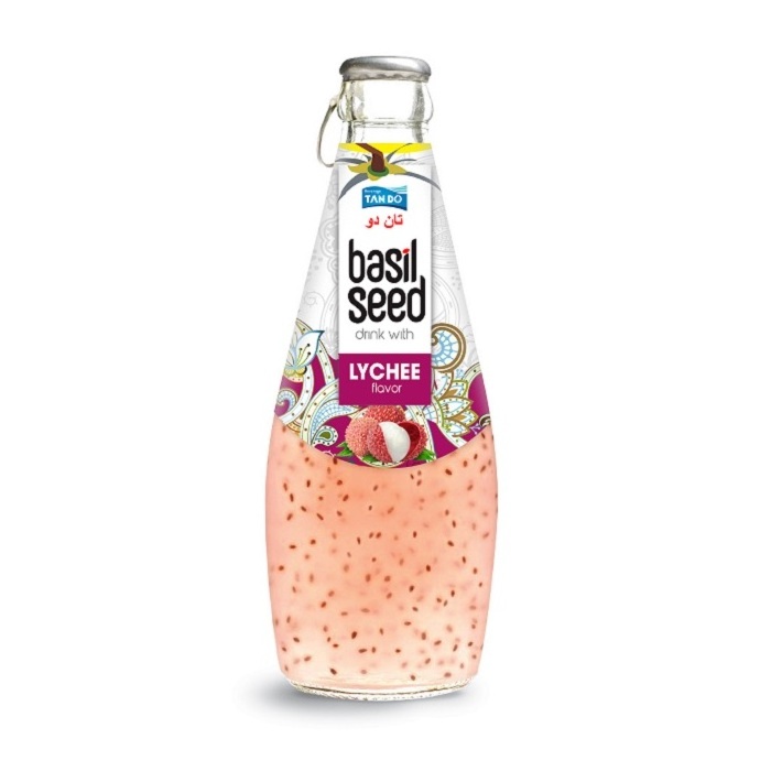 Free Sample - Free design Natural Chia Basil Seed Drink Bottle 500ml from Viet Nam - Private Label