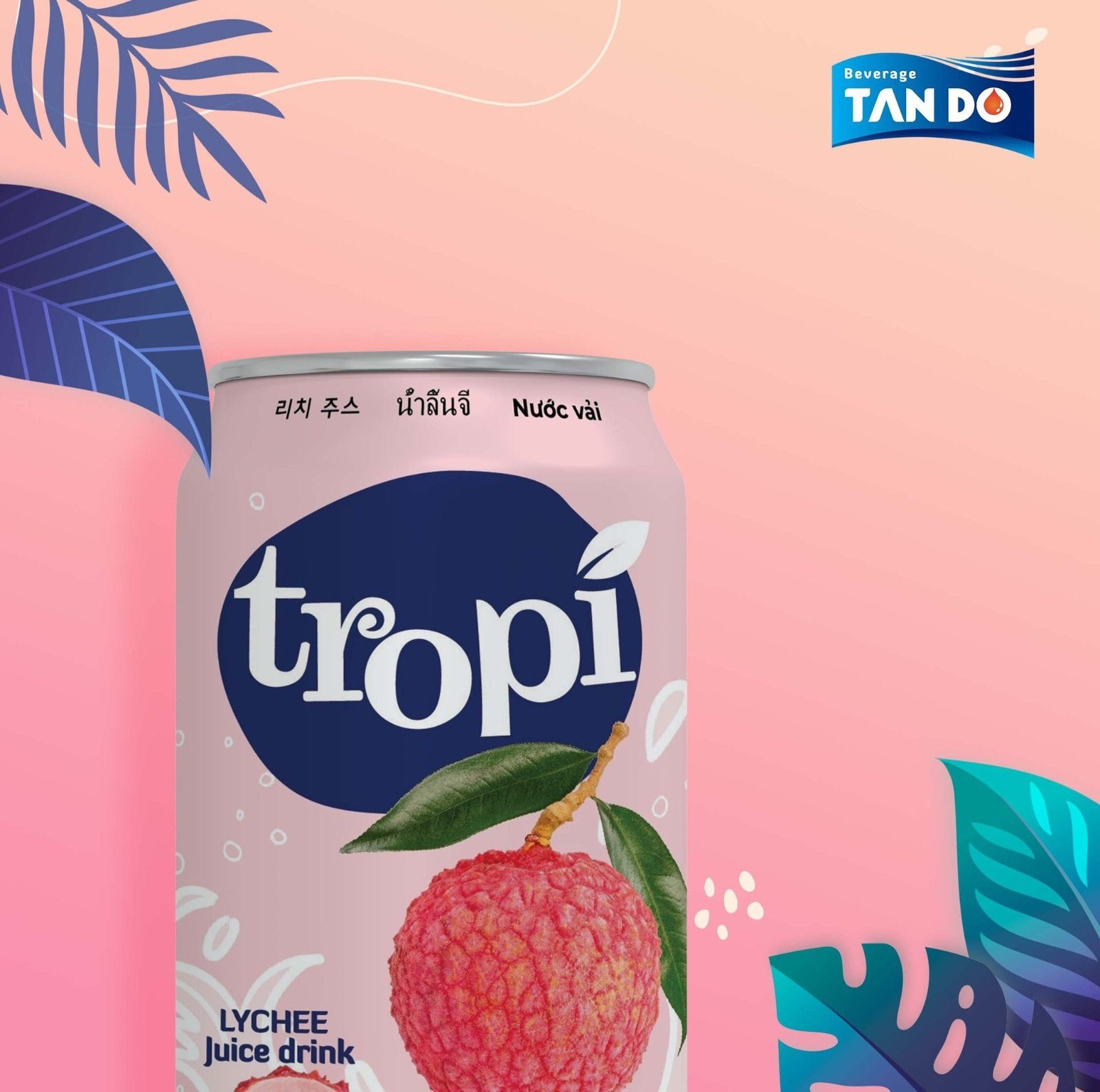 Tan Do Fruit Juice  drinks Mango Pineapple Soursop in Can Orange Vietnam Guava Tropical