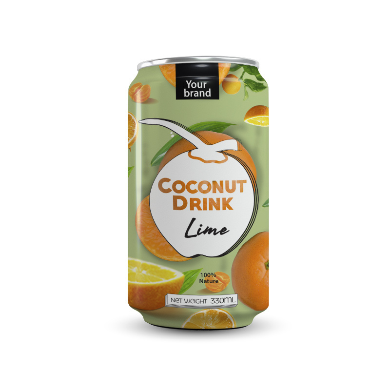 Competitive Price Coconut Water Drink in 330ml can OEM ODM with Many Flavors Original Banana CoCo water